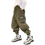 Boys Cargo Pants Spring And Autumn New Multi-pocket Trousers