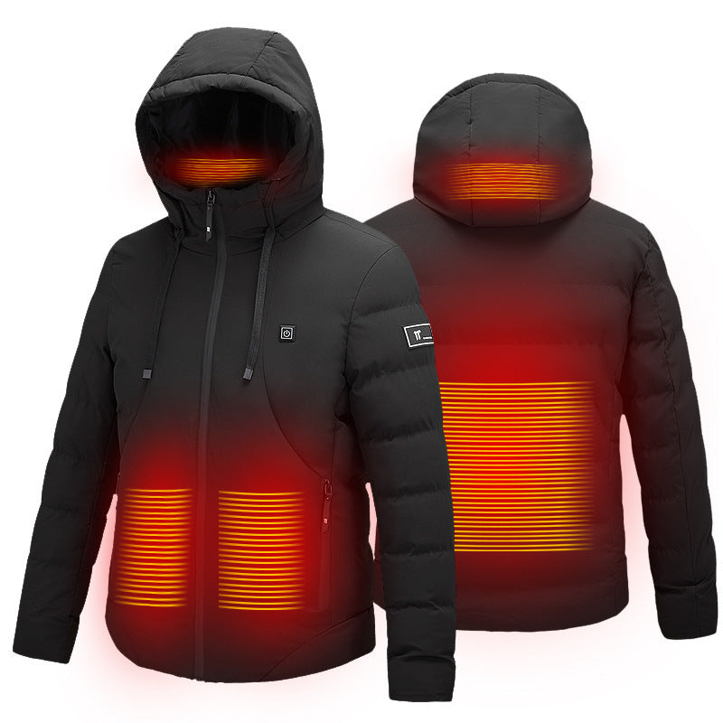 11-zone Heating Jacket Winter USB Carbon Fiber Heating