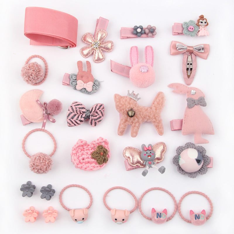 Cartoon Cute Princess Hair Accessories Set Of 24