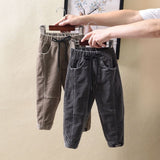 Children's Handsome Corduroy Casual Pants Winter Clothes