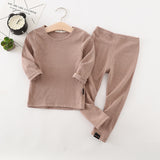 Autumn And Winter New Children's Long-sleeved Thick Pajamas Homewear Suit