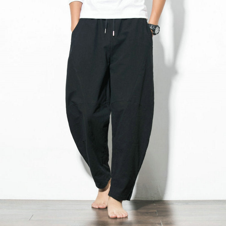 Ethnic Style Cotton And Linen Lace Hip-Hop Loose Harem Pants