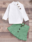 Pure cotton pit strip children's suit