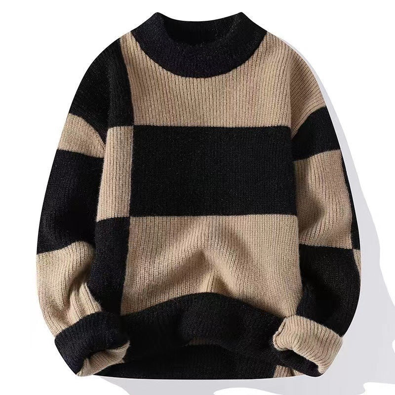 Men's FallWinter Half Turtleneck Knitted Bottoming Shirt For Boys Thickened Warm Wool Clothes