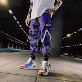 Man's Hip Hop Letter Pockets Pants Casual Trousers Sweatpants