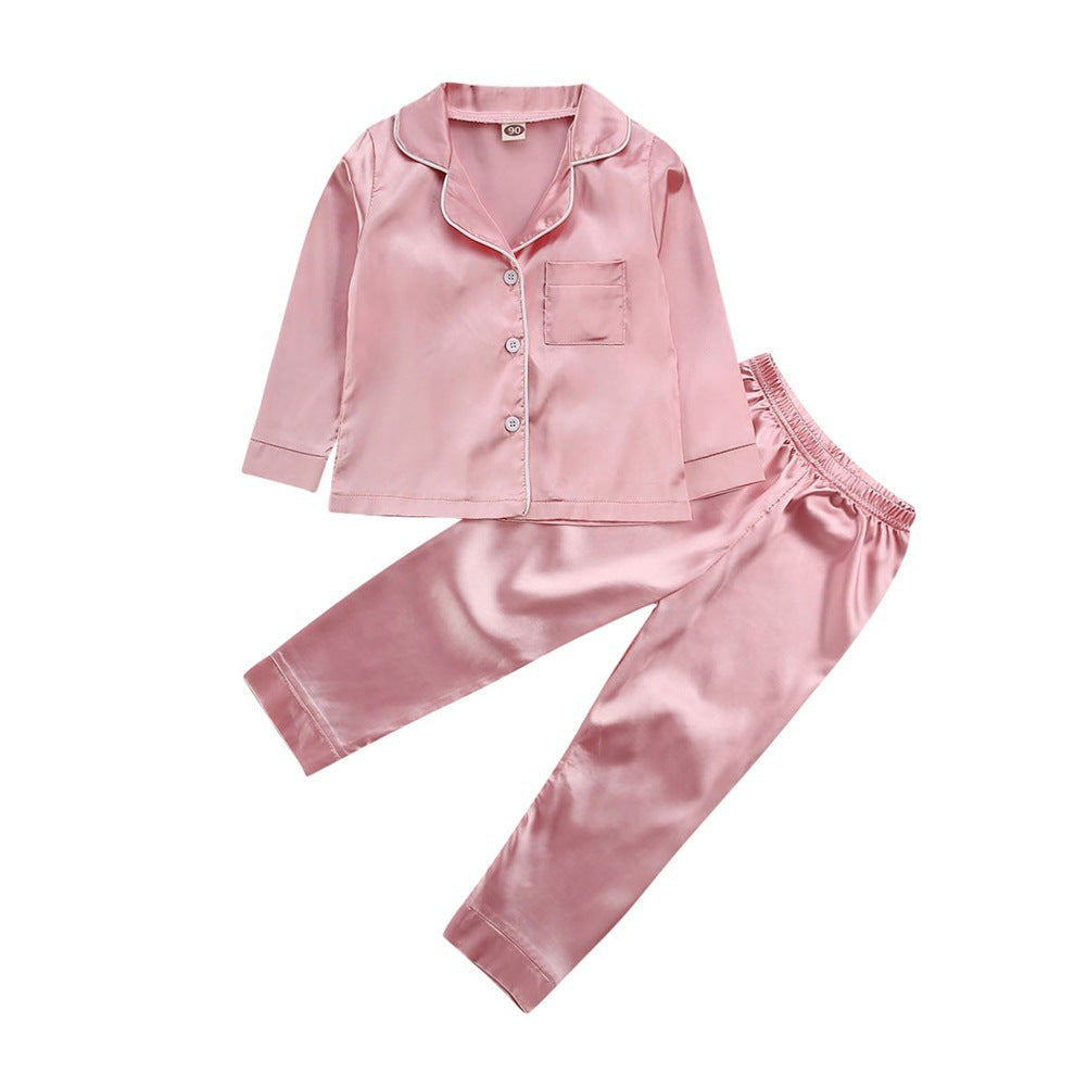 Pure Color Children's Bathrobe Casual Fashion Suit