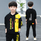 Children's Boys Spring And Autumn Clothes Foreign Style Sports Two-Piece Suit