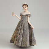 Birthday Princess Dress Little Girl Host High-end Piano Costumes