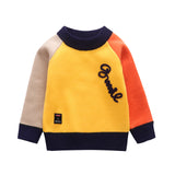 Children plus velvet round neck sweater