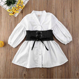 Kids Baby Irls Clothes White A-Line Shirt Dress For Irl