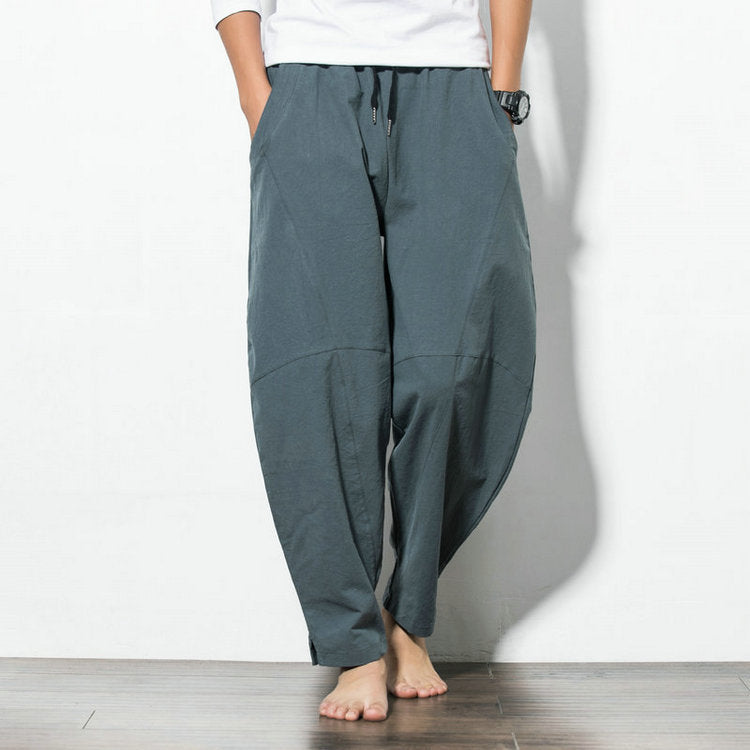 Ethnic Style Cotton And Linen Lace Hip-Hop Loose Harem Pants