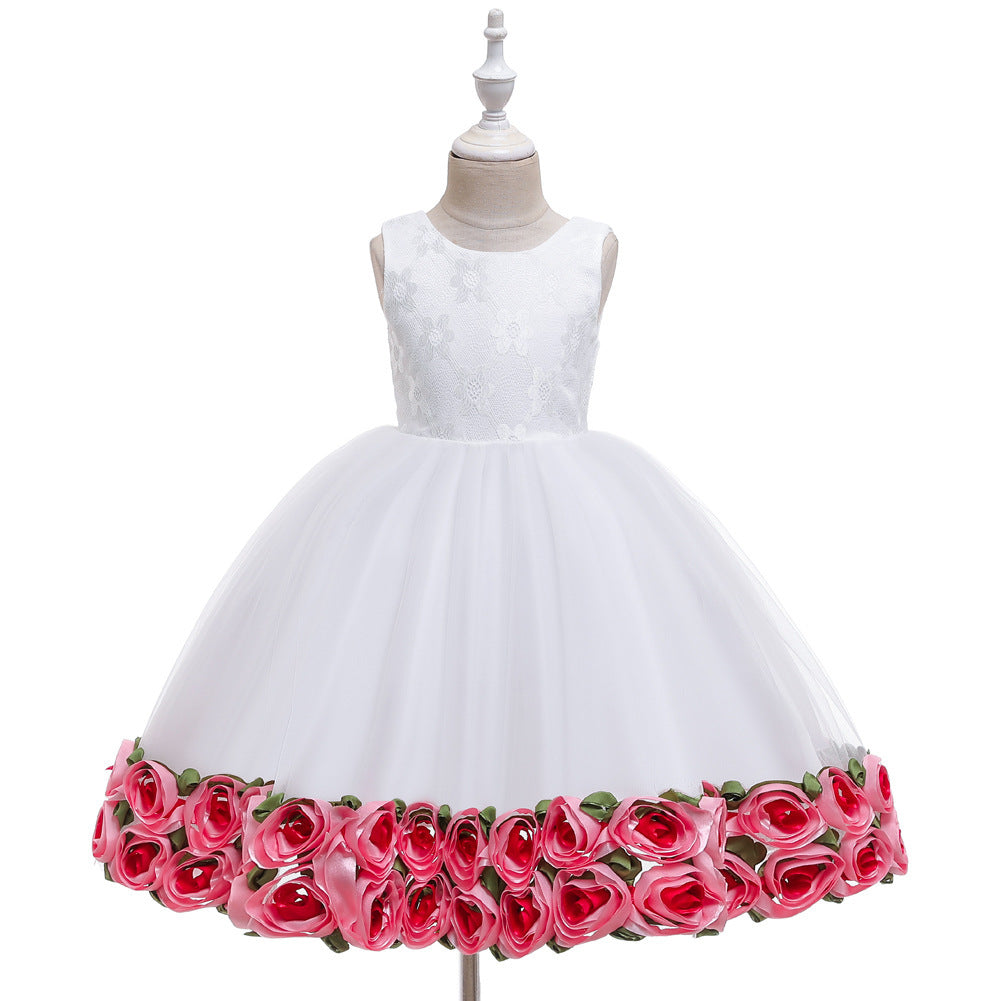 Princess dress wedding girl dress flower girl mesh dress