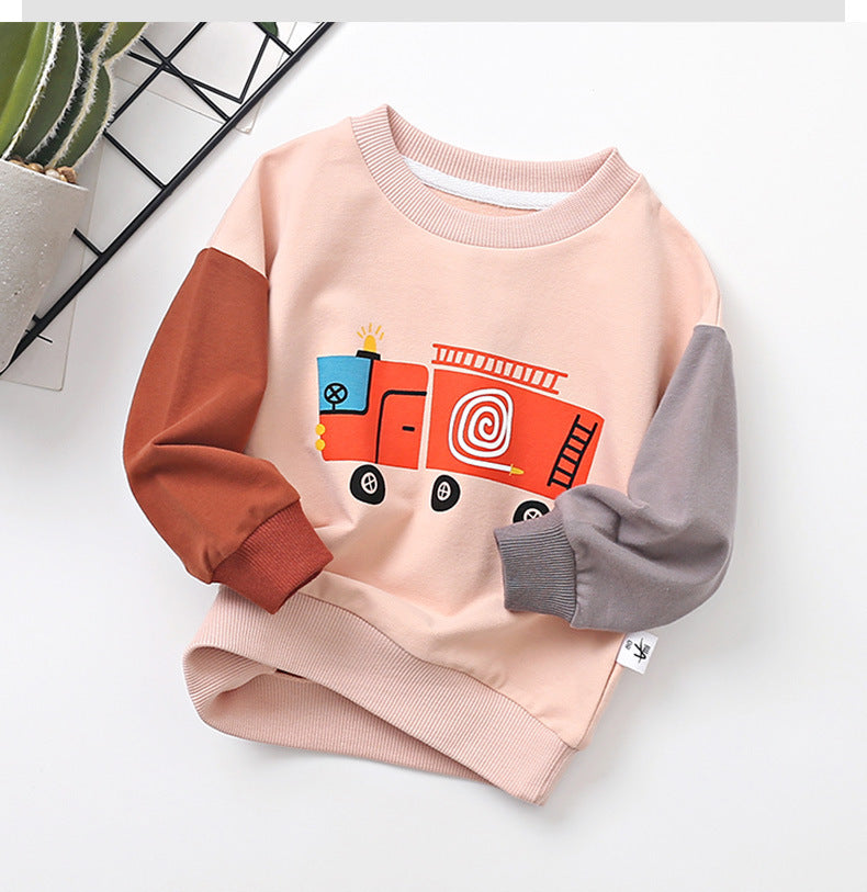 Long sleeve baby top with round neck