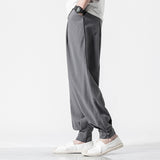 Chinese style cotton and linen casual trousers loose harem pants bloomers