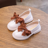 Children's Bowknot Soft Sole Casual Leather Shoes