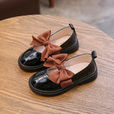 Children's Bowknot Soft Sole Casual Leather Shoes