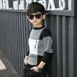 Boys' Casual Large Plaid Sweater, Medium And Large Children's Sweater