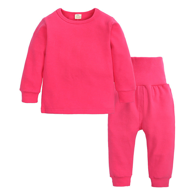 Children's Pajamas In Thickened Autumn Clothes And Trousers