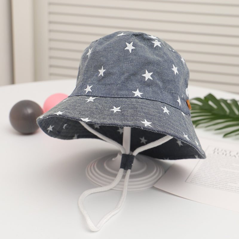 Children's Fisherman Hat Printed Basin Hat For Boys And Girls