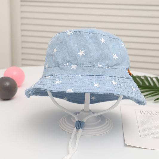 Children's Fisherman Hat Printed Basin Hat For Boys And Girls