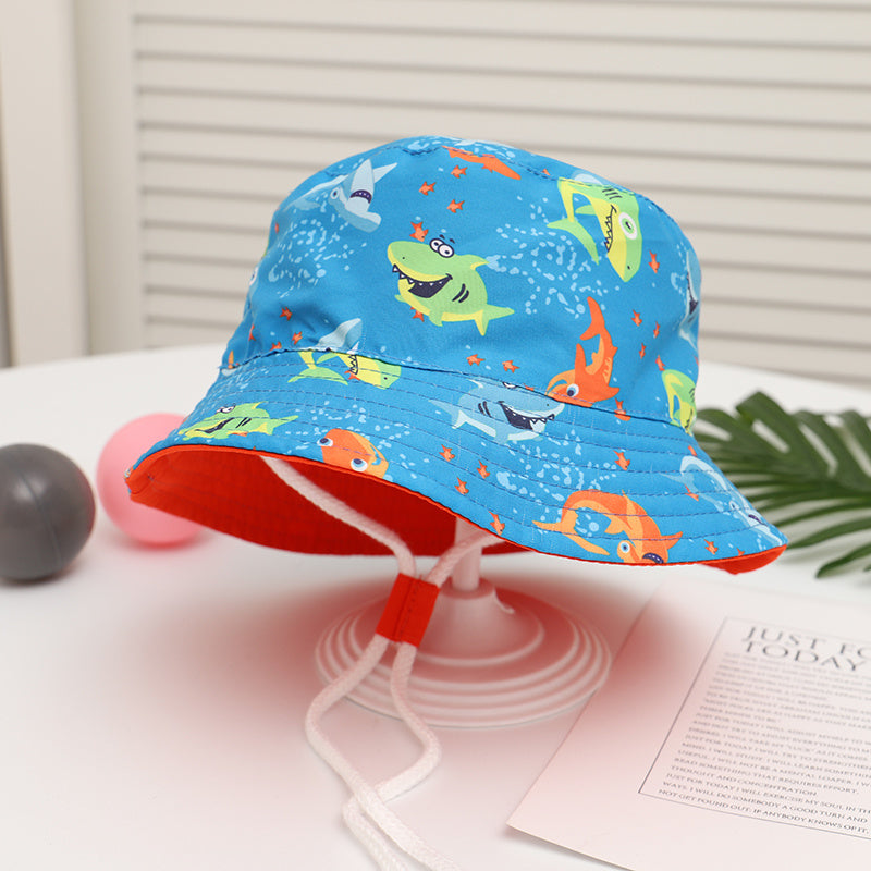 Children's Fisherman Hat Printed Basin Hat For Boys And Girls