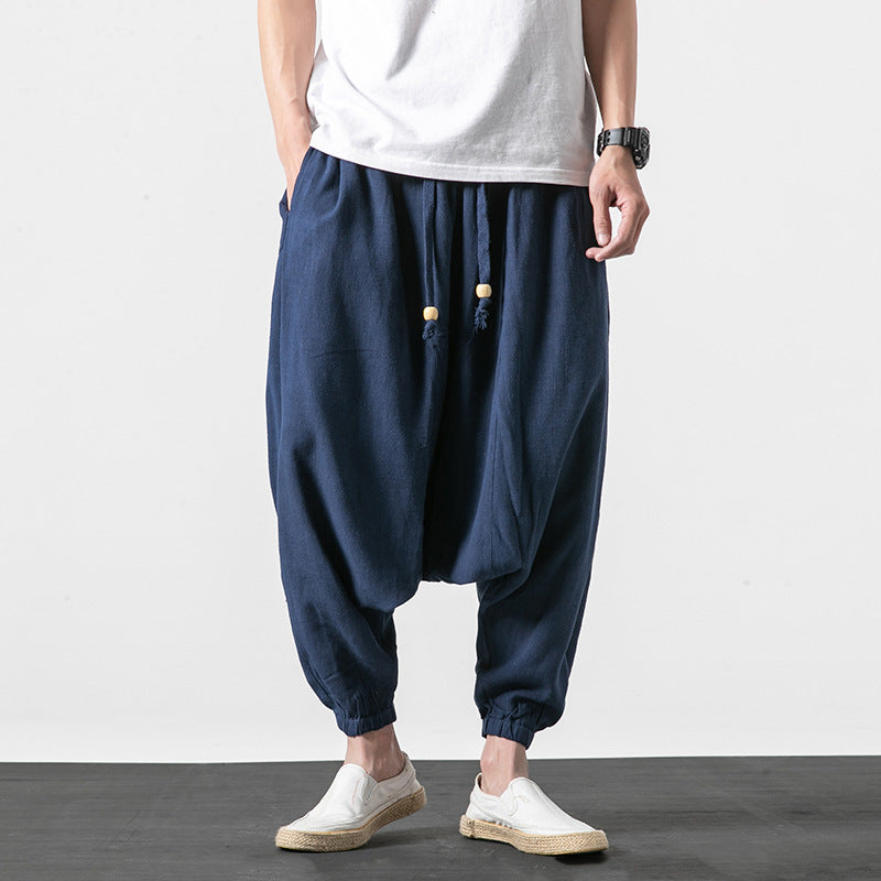 Retro Style Plus Size Men's Fat Plus Loose Casual Pants