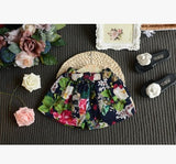 Children's clothing generation summer new girl Korean version of the tassel short-sleeved T-shirt plus floral shorts 2 piece suit shorts