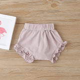 Fashion Three-Piece Baby Girl Sling Romper Plaid Shorts