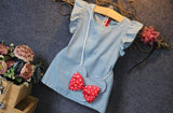 Girls Denim Backpack Dress