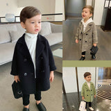 Small And Medium-Sized Children's Mid-Length Korean Coat Coat