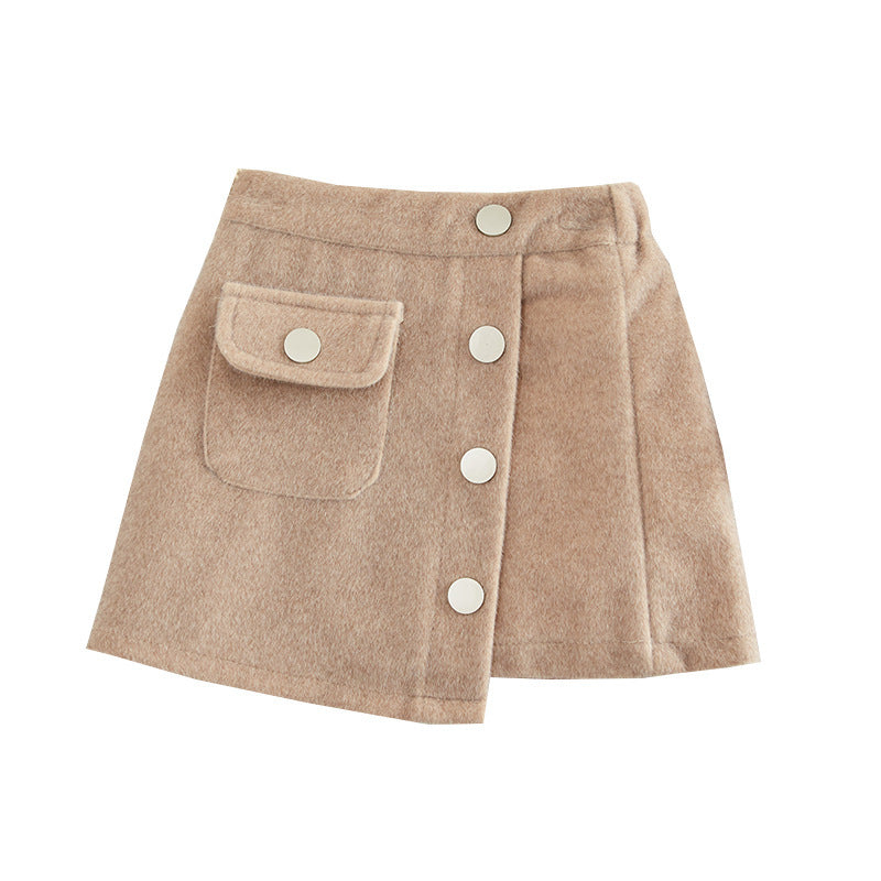 Woolen Material Short Skirt Baby A-line Skirt Girl Skirt