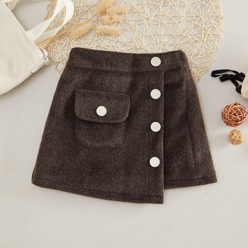 Woolen Material Short Skirt Baby A-line Skirt Girl Skirt