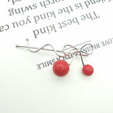 Korean Hair Accessories Ladies Hairpin Red Cherry Hairpin