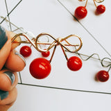 Korean Hair Accessories Ladies Hairpin Red Cherry Hairpin