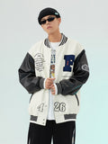 Oversized White Varsity Jacket