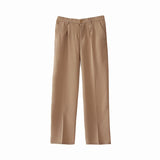 Men s Drape Straight Trousers Suit Pants