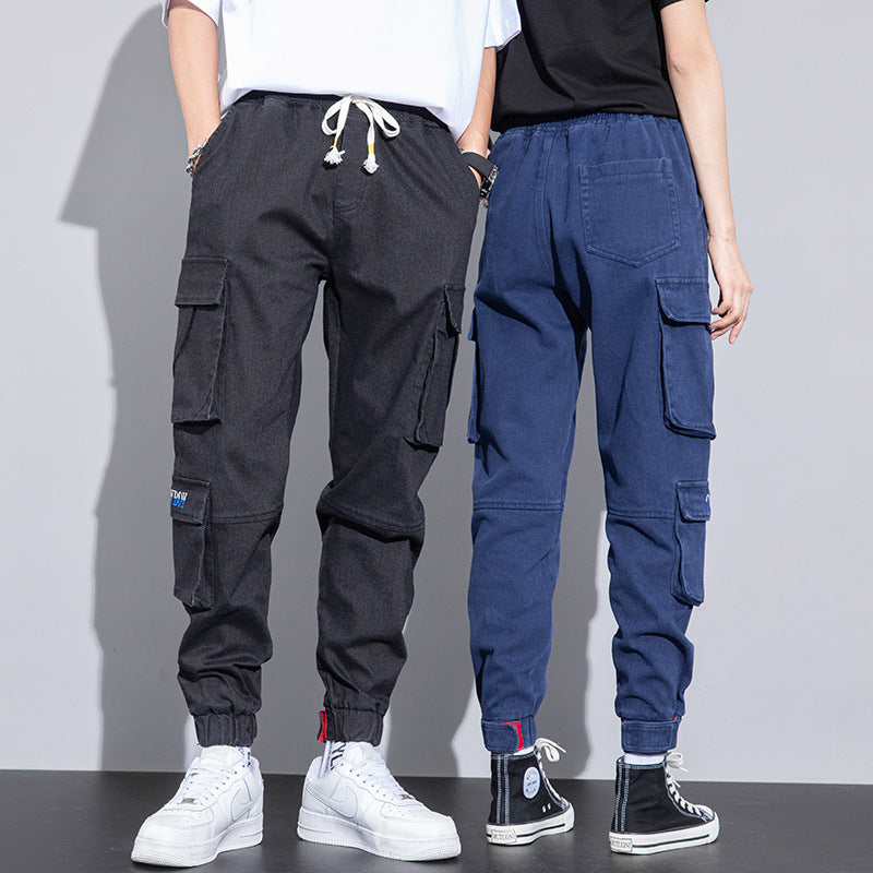 Casual Capris Men's Spring Korean Unisex Cotton Overalls