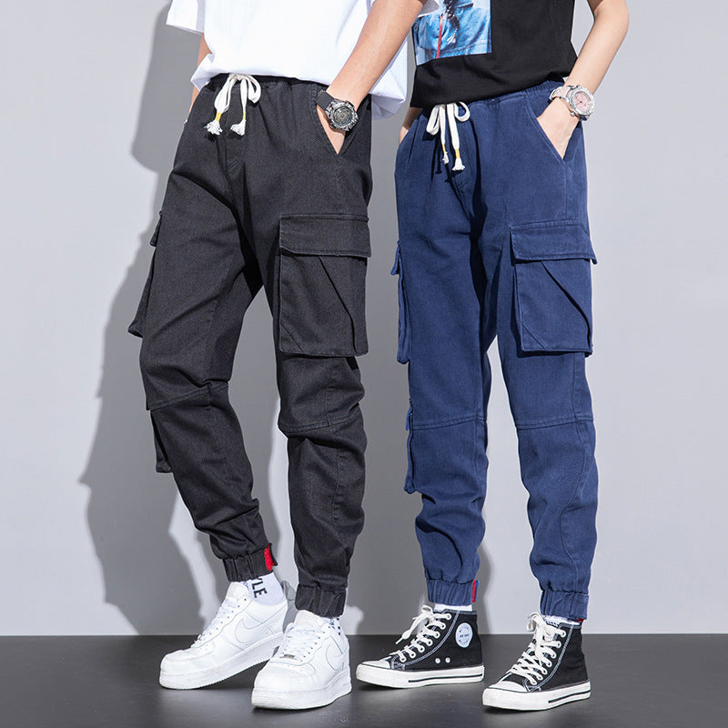 Casual Capris Men's Spring Korean Unisex Cotton Overalls