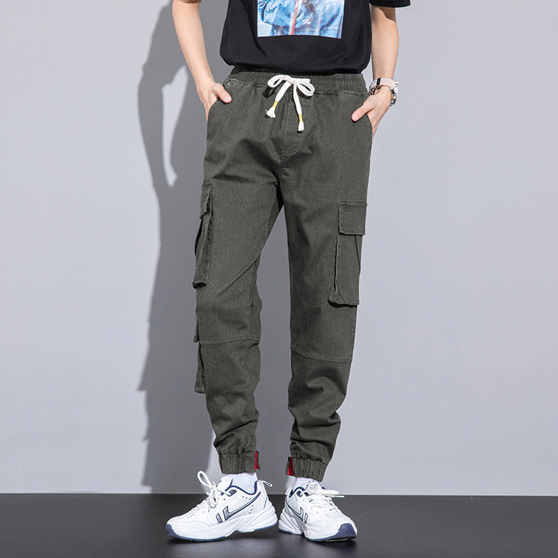 Casual Capris Men's Spring Korean Unisex Cotton Overalls