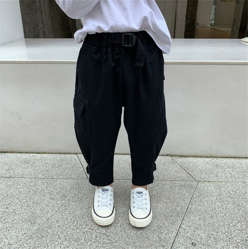 Xiaojiejia Boys Workwear Pants Autumn New Children's Casual Pants Trousers Medium And Small Kids