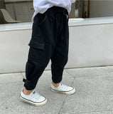 Xiaojiejia Boys Workwear Pants Autumn New Children's Casual Pants Trousers Medium And Small Kids