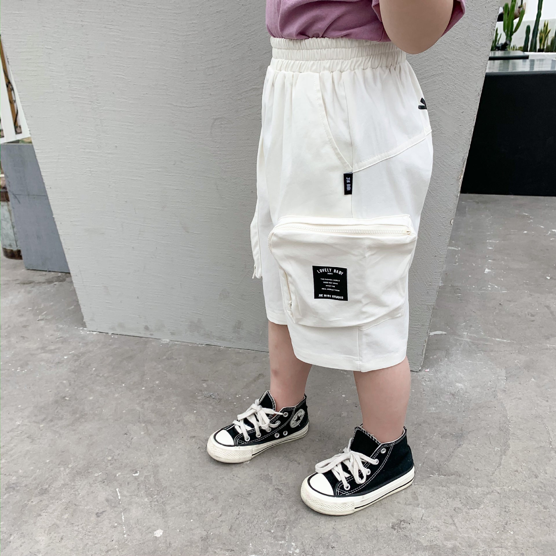 Summer Boys' Big Pocket Overalls, Children's Pants