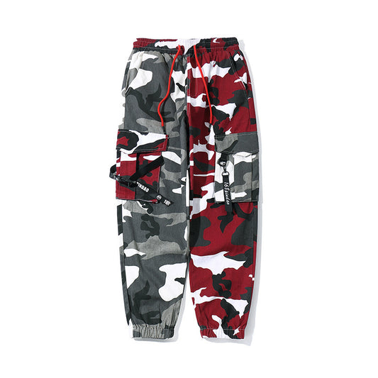 The New Harajuku Style Camouflage Multi-pocket Casual Hip-hop  Streamer All-match Beamed Trousers