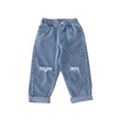 Fashion Simple Children's Loose Ripped Jeans