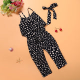 Foreign Trade Children's Clothing Wholesale New Girls' Clothing Trendy Cool Girls Love Suspender Jumpsuit Suit One Drop