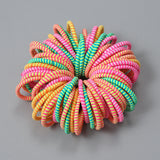 100 Children's Hair Tie Hair Rope Girl Candy Color Rubber Band