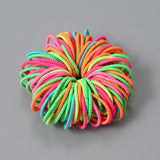 100 Children's Hair Tie Hair Rope Girl Candy Color Rubber Band