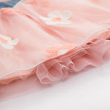 Girls' Dresses, Summer Children'S Korean Denim Skirts, Pure Color Flower Mesh Skirts, Baby Princess Puffy Skirts