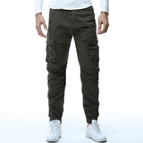 Tethered Elastic Waist Casual Cargo Trousers