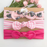 3Pcs Lot Colorful Boho Newborn Toddler Headband Ribbon Elastic Baby Headdress Kids Hair Band Cotton Girl Flower Bow Knot